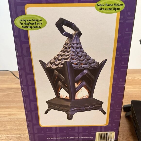 Gemmy Halloween Decor Gothic Lantern Flickering Light Hang or Set Down in Box - Picture 12 of 14